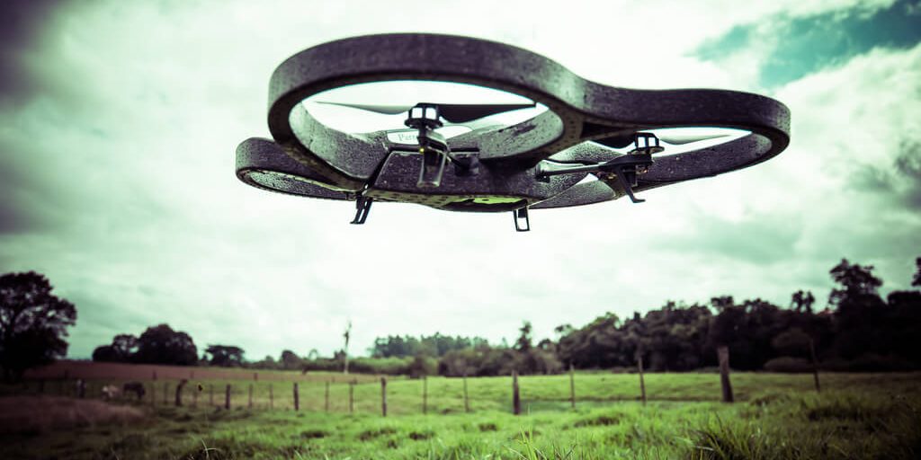 agriculture-blog Quadcopter in a field