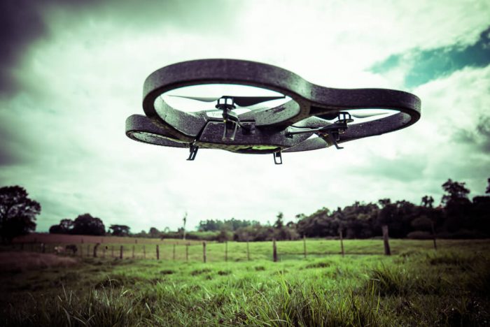 agriculture-blog Quadcopter in a field