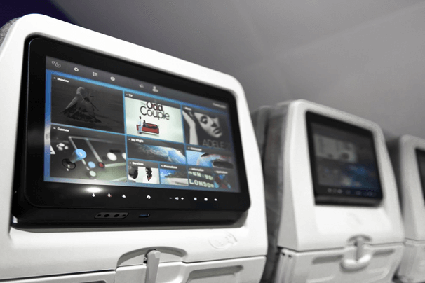 In-flight entertainment screen