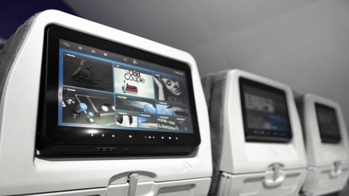 In-flight entertainment screen In-flight entertainment screen