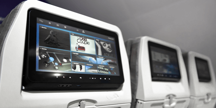 In-flight entertainment screen In-flight entertainment screen
