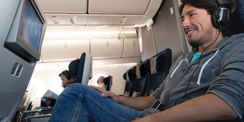 Man watching IFE